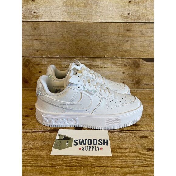 NIke Air Force 1 Fontanka Women's Size 5 White/White-White-White DQ5021-100 - Picture 1 of 8